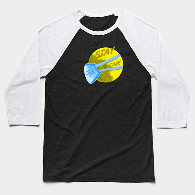 Stay at home Baseball T-Shirt by Apxwr